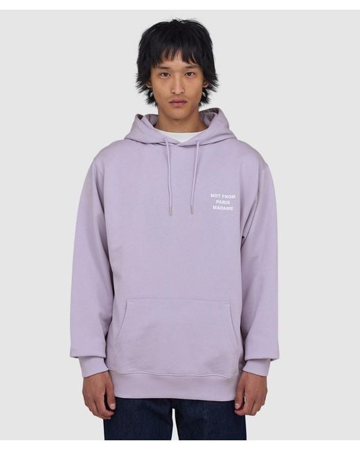 Drole de Monsieur Purple Slogan Hoodie (Lavander for men