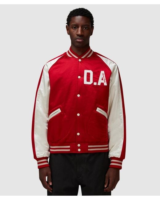 Human Made Red Satin Stadium Jacket for men