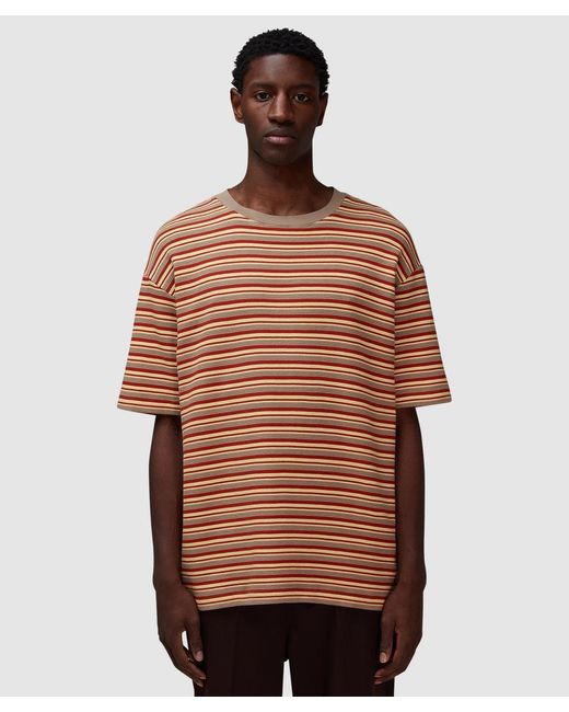 Drole de Monsieur Brown Striped T-Shirt (Banana