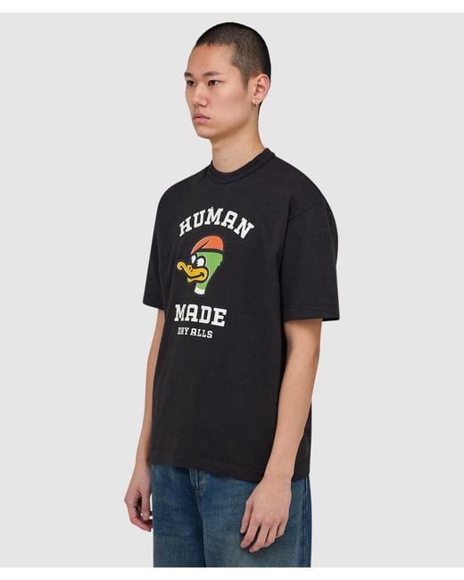 Human Made Black Duck With Cap T-Shirt for men