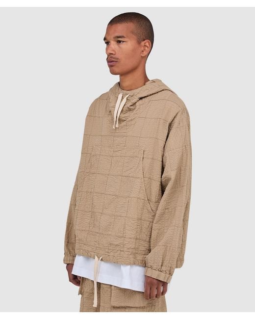Cafe Mountain Natural Patchwork Foray Smock Jacket (Sand Seersucker for men