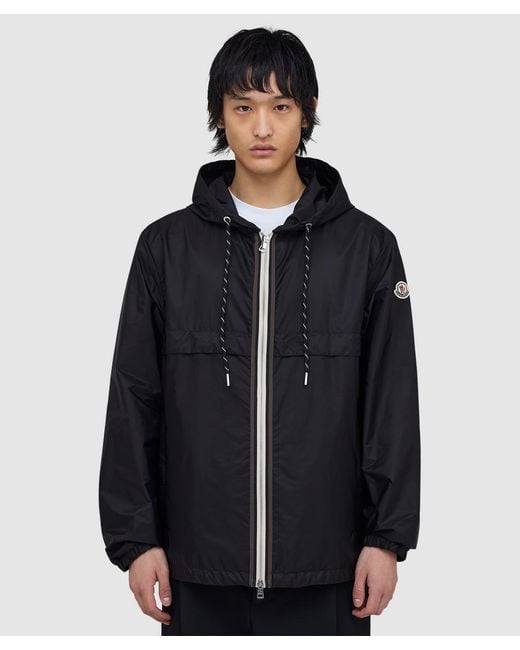 Moncler Blue Nidge Zip Trim Shell Jacket for men