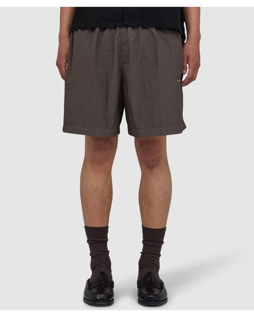 MKI Miyuki-Zoku Gray Garment Dyed Wide Leg Short (Deep Khaki for men