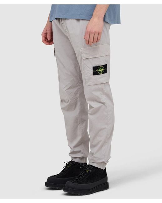 Stone Island Gray Stretch Tela �Paracdute� Pant (Pearl for men