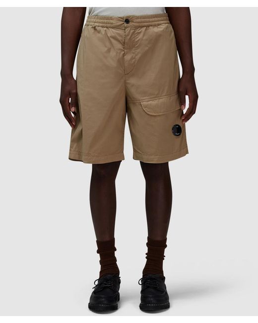 C P Company Natural 50 Fili Stretch Cargo Short for men