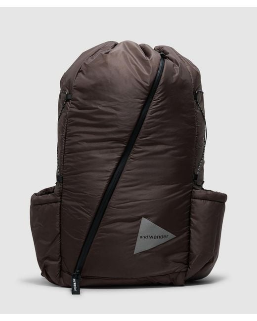And Wander Brown Puffer Mini Ripstop Backpack