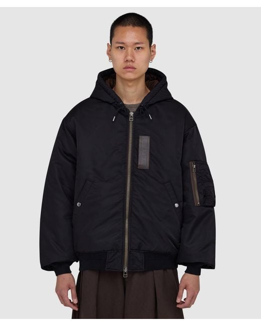 FRIZMWORKS Blue Active Ma-1 Hooded Parka Jacket for men