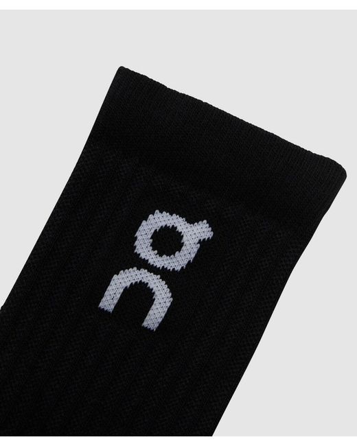 On Shoes Black 3-Pack Logo Sock for men