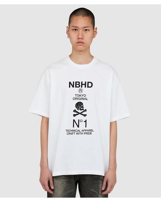 Neighborhood White Nh. Tee Ss-8 T-Shirt for men