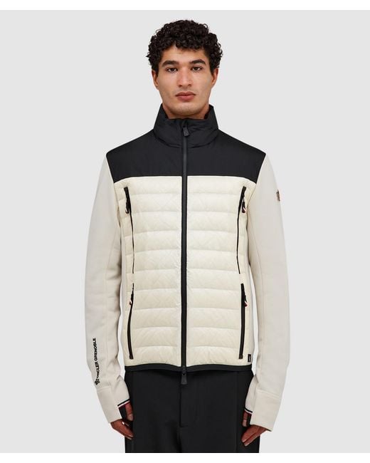 Moncler Natural Grenoble Padded Zip-Up Jacket for men