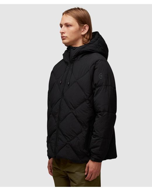 Purple Mountain Observatory Black High Neck Fjord Puffa Jacket for men