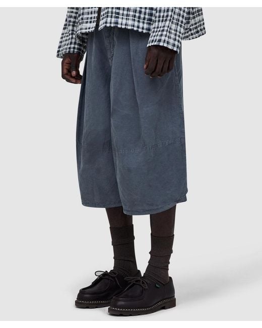 YMC Blue Salba Short (Garment Dyed Charcoal for men