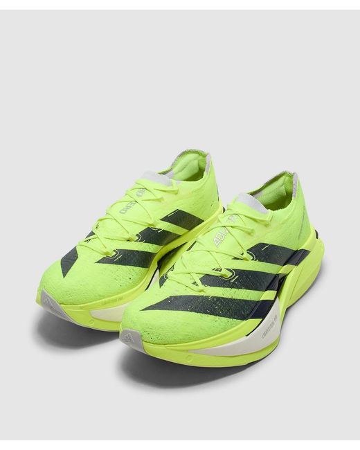 Adidas Yellow Adizero Prime X3 Strung Sneaker (Solar/Solar/Solar for men