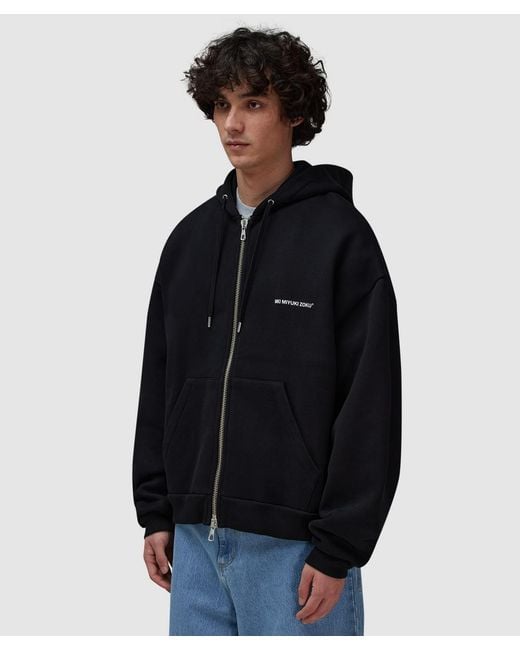 MKI Miyuki-Zoku Black Uniform Zip Hoodie for men