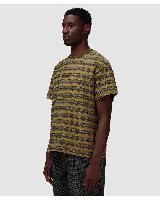 Brain Dead Green Casey Striped T-Shirt (Moss
