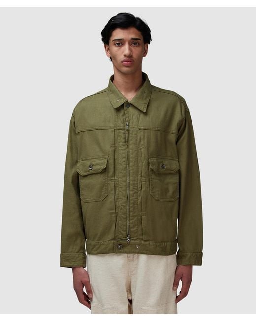 Engineered Garments Green Trucker Jacket for men
