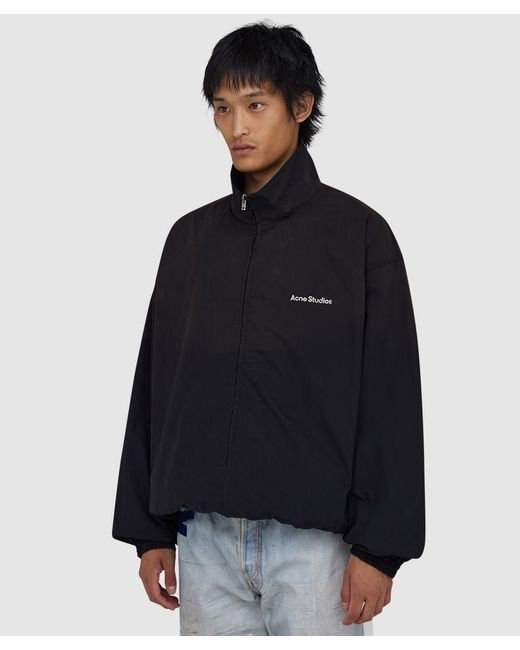 Acne Black Washed Logo Jacket for men
