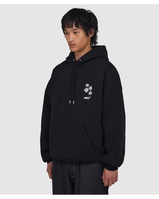 MKI Miyuki-Zoku Black Hibiscus Hoodie for men