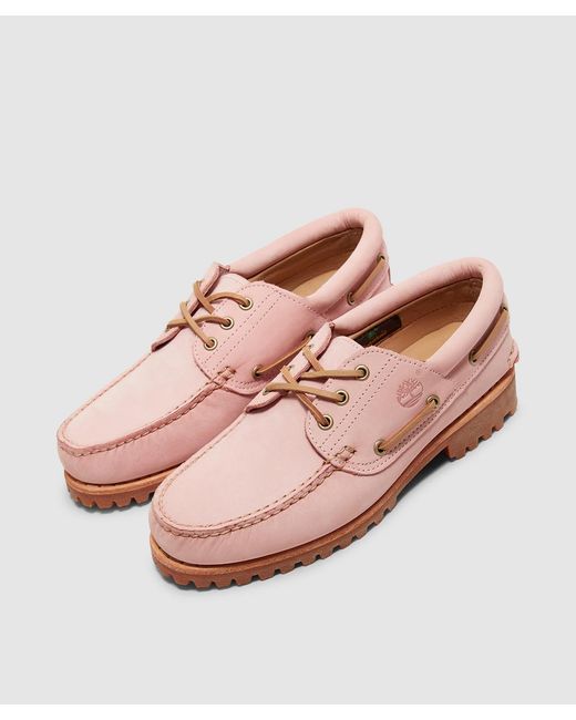 Timberland Pink Authentic Boat Shoe (Medium Nubuck for men