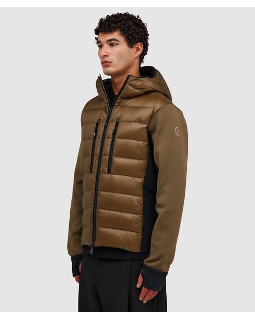 Moncler Brown Grenoble Hybrid Down Jacket for men
