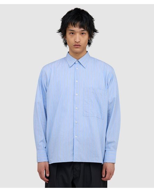 Universal Works Blue Square Pocket Shirt for men