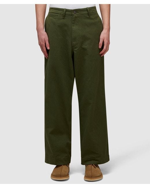 Beams Plus Green Mil Herringbone Pant for men