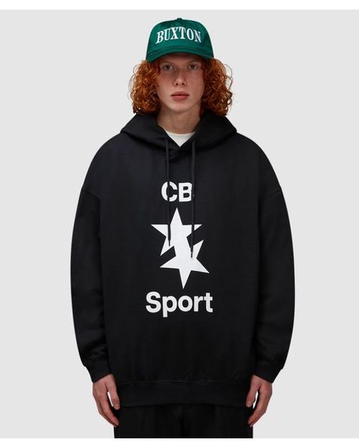 Cole Buxton Black Sport Hoodie for men