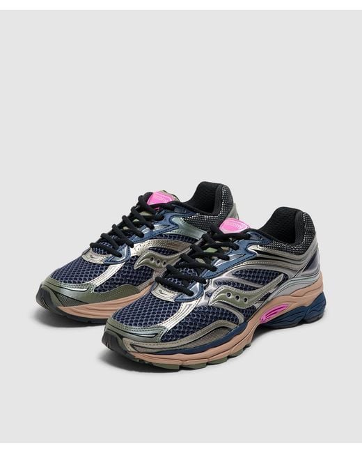 Saucony Blue Progrid Omni 9 Lux Sneaker /Brush for men