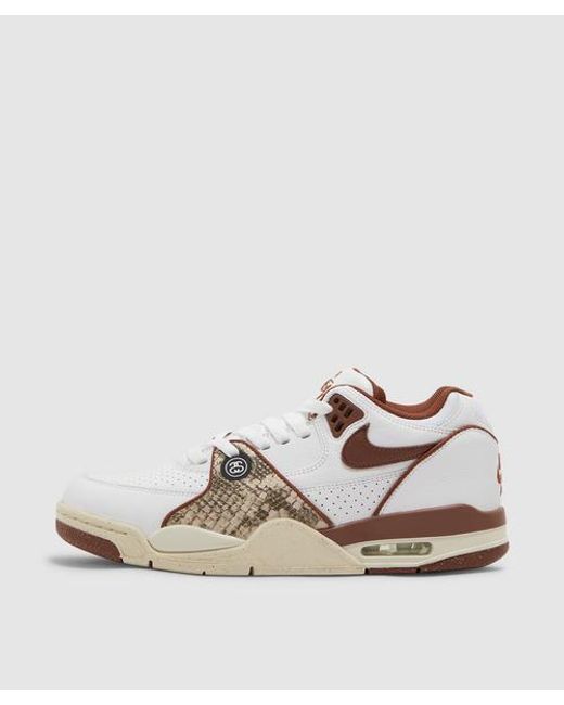 Nike White X Stussy Air Flight '89 Low Sneaker for men