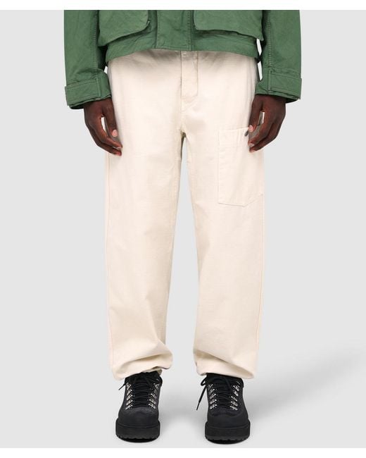 Stone Island Natural Slub Organic Cotton Batavia-Tc Marina Pant (Ivory for men