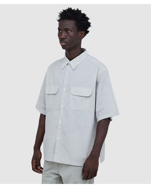 Nanamica White Regular Collar Short Sleeve Shirt (Natural for men