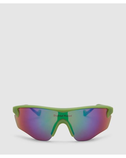 District Vision Green Junya Racer Sunglasses (Mantis/D+ Dawn Mirror