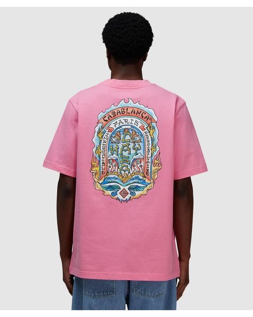 Casablanca Pink Casa Way Skate T-Shirt