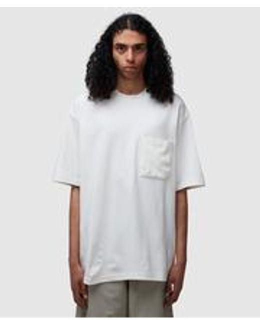 GOOPiMADE White 3d Form Pocket T-shirt for men