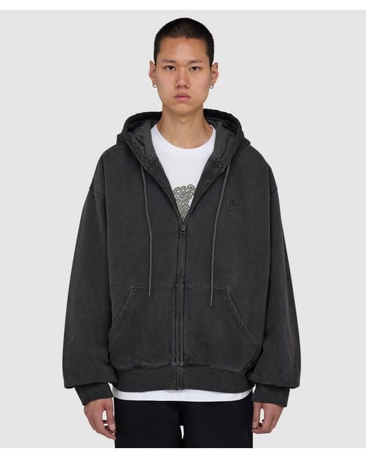 Carhartt Black Vista Jacket Garment Dyed for men