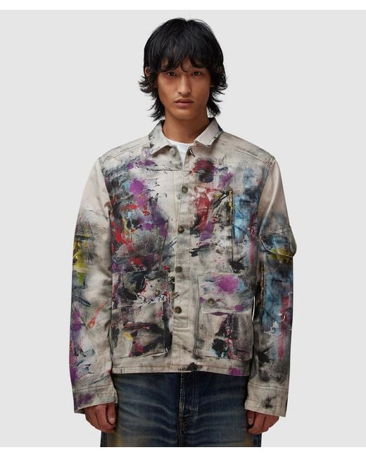 Acne Multicolor Ochino Painter Decorator Jacket /Multi for men