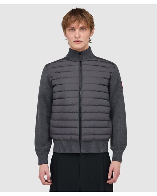Canada Goose Brown Hybridge Knit Jacket Gris De Fer for men