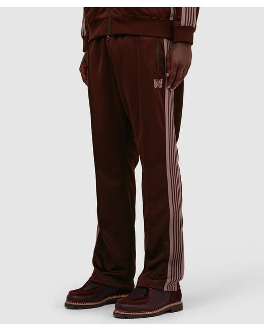 Needles Brown Narrow Track Pant (Poly Smooth for men