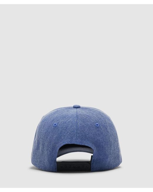 Noah NYC Blue Recycled Denim Core Logo 5 Panel Cap