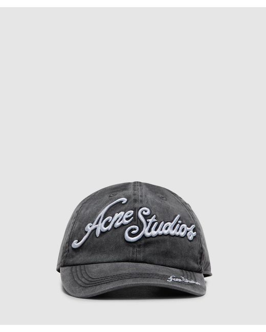 Acne Black Carliy Tourist Lurex Logo Cap