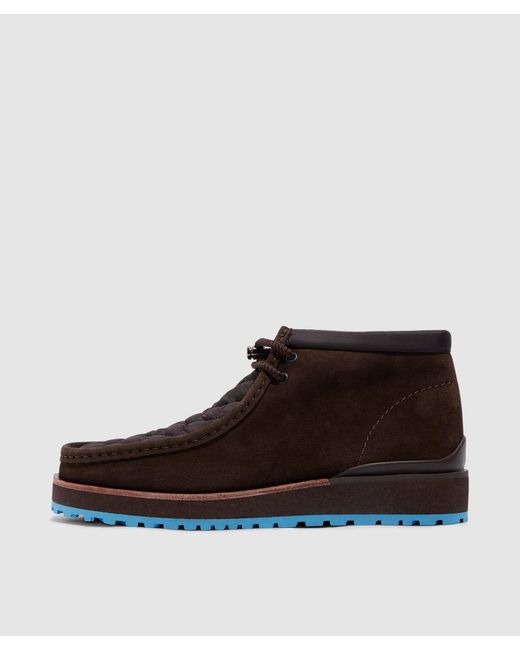 Moncler Brown X Clarks Originals Patterned Wallabee Boot for men
