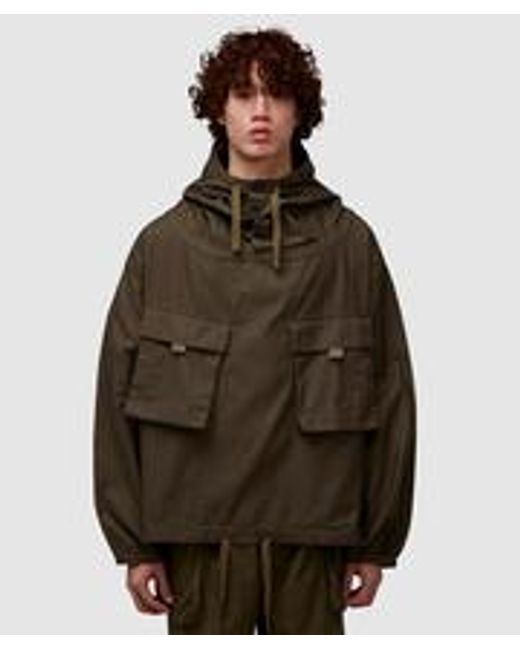 Brain Dead Brown Military Cloth Smock Jacket for men