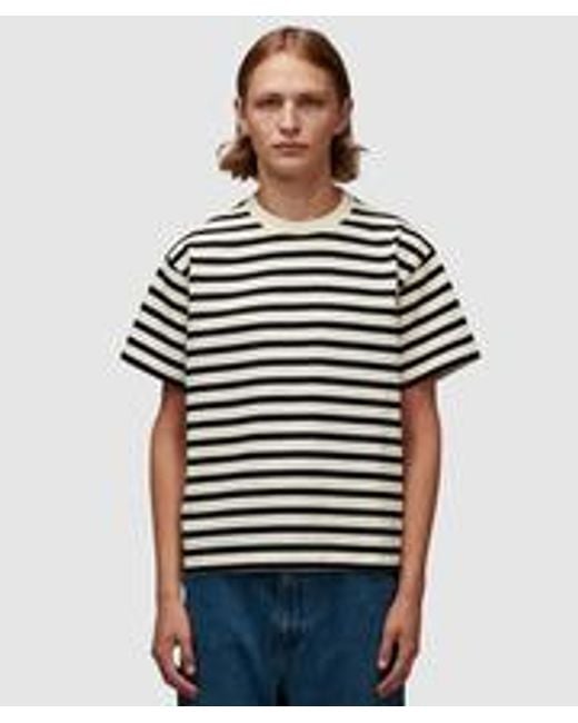 Brain Dead Black Organic Striped T-shirt for men