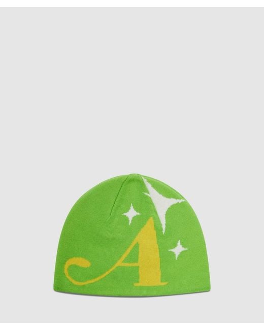 AWAKE NY Green Star A Skully Beanie (