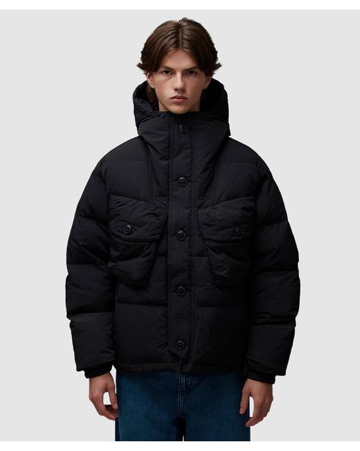 FRIZMWORKS Black Smock Puffer Down Parka Jacket for men
