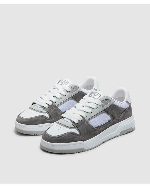 Cleens White Layup Sneaker for men