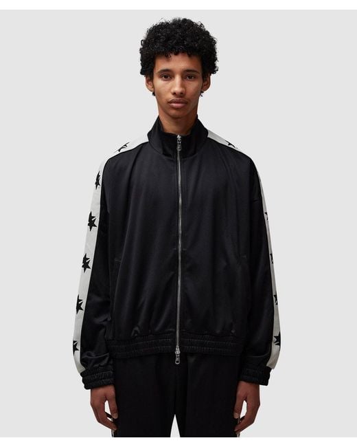 Cole Buxton Black Two Star Tape Track Jacket for men