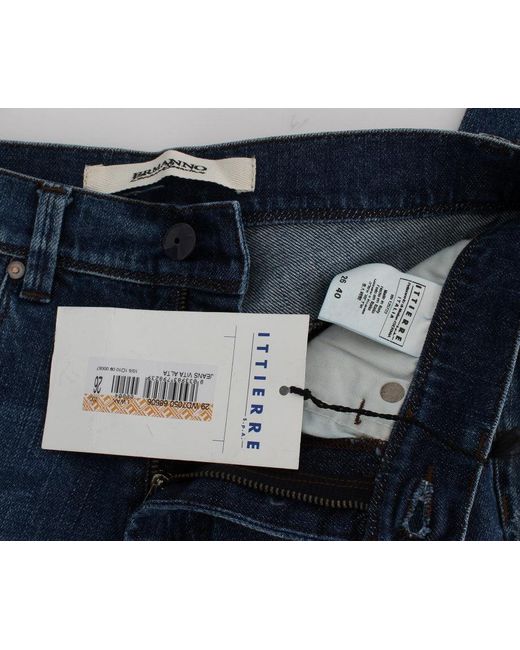 Ermanno Scervino Blue Wash Cotton Blend Slim Fit Jeans