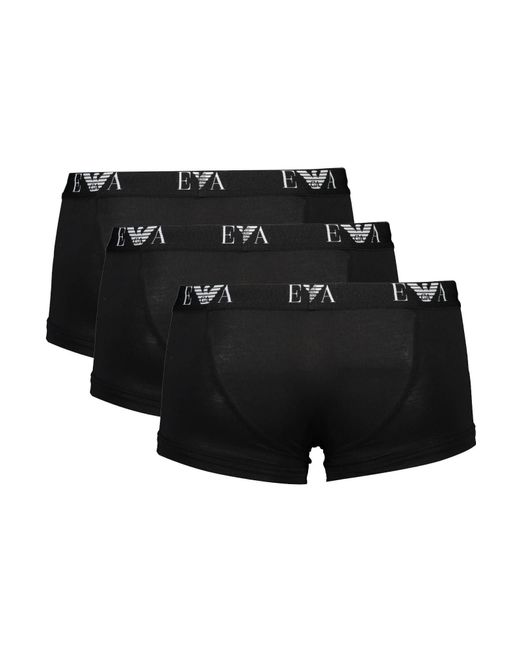 Emporio Armani Black Cotton Underwear for men