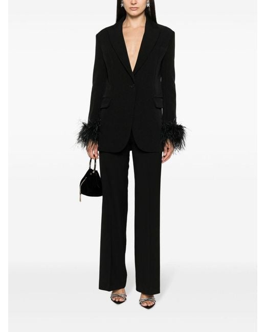 P.A.R.O.S.H. Black Liliuxy Tailored Tuxedo Trousers